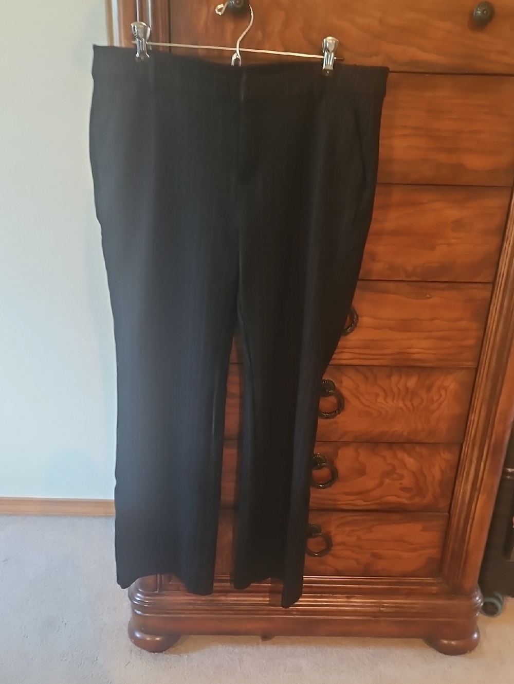 Liverpool Black W/pinstripe Dress Pants